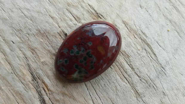 Cabochon brecciated jasper, 28x20 mm