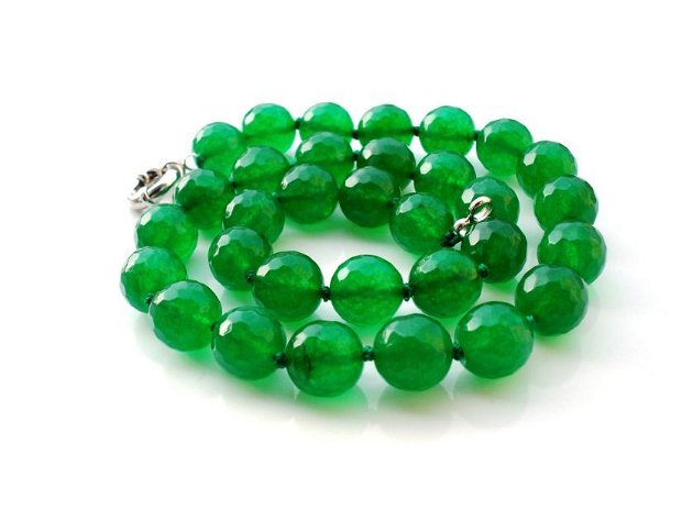 Colier green  jade fatetat