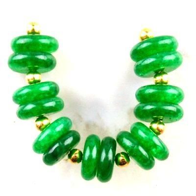 Rondele green jade 12*4 mm