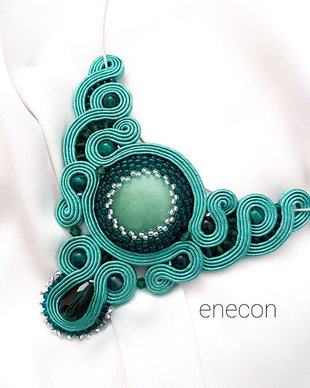 Colier soutache aventurin