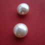 Perla tip Mallorca semi-gaurita aprox 18x13 mm