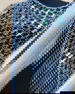 Esarfa matase cu paiete