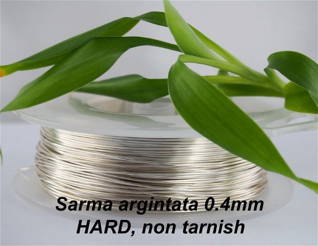 Sarma argintata 0.4mm, HARD, non tarnish (500g)