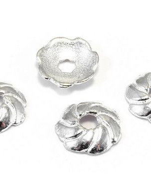 Capacel metalic, argintiu, 9x2 mm