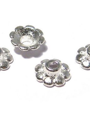 Capacel metalic, argintiu, 8x3 mm
