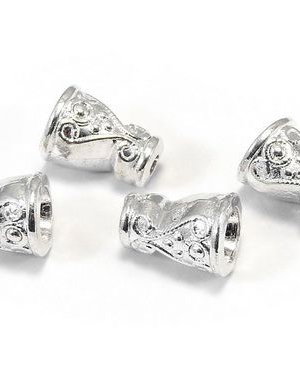 Capacel metalic, argintiu, 7.5x10 mm