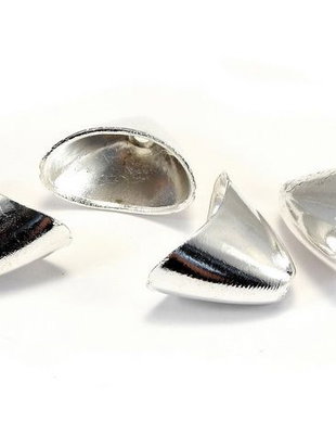 Capacel metalic, argintiu, 14x20x12 mm