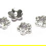 Capacel metalic, argintiu, 10x3 mm