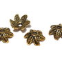 Capacel metalic, auriu antichizat, 11x5 mm