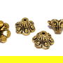 Capacel metalic, auriu antichizat, 10x6 mm