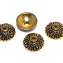 Capacel metalic, auriu antichizat, 10x4 mm