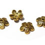 Capacel metalic, auriu antichizat, 10x3.5 mm