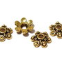 Capacel metalic, auriu antichizat, 10x3 mm