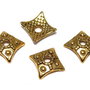 Capacel metalic, auriu antichizat, 7.5x3 mm