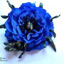 Brosa floare textila/Brosa textila/Brosa azuriu
