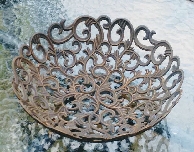Cos decorativ cu aspect de metal vechi-vintage