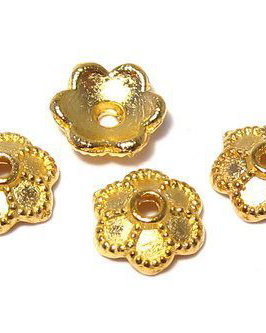 Capacel metalic, auriu, 6x2 mm