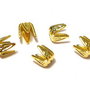 Capacel metalic, auriu, 4x4.5 mm