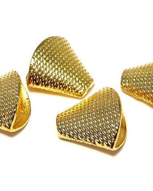 Capacel metalic, auriu, 18x20x10 mm
