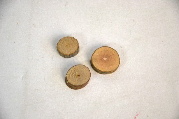 Ronduri din lemn natur- 1.5-2 cm, 10 buc/set