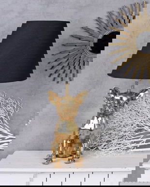 Lampa de masa cu un chiuaua