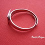 Baza inel reglabila din argint .925 rodiat cu platou patrat de 10x10 mm