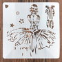 K0435 - Stencil / sablon, plastic flexibil, reutilizabil, balerina, 15x15cm