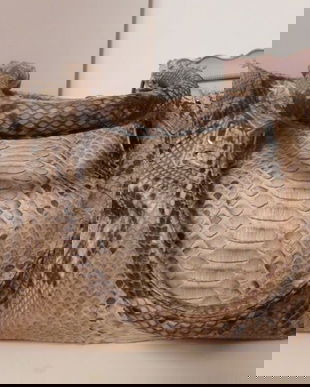 GEANTA MARE PIELE NATURALA  PRINT   PIELE SARPE