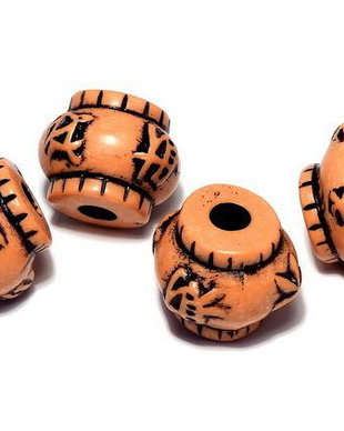 Margele din acril, antic style, 14x15 mm