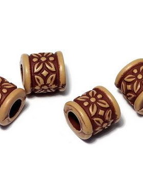 Margele din acril, antic style, 8x8 mm