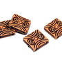 Margele din acril, antic style, 2 siruri, 15x15 mm