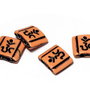 Margele din acril, antic style, 2 siruri, 12x13 mm