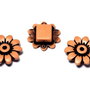 Slide charm din acril, antic style, floare, 20x7 mm
