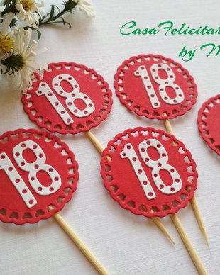 Toppers candy bar majorat/ Decoratiuni majorat / Cifra 18