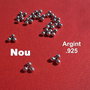 Triunghi cu bilute - distantier din argint .925 aprox 6x6x3 mm