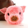 Pig Pom Pom - breloc pentru genti,ghiozdane,chei,...etc