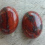 Set 2 cabochoane jasp, 20x15 mm
