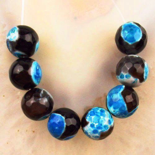 Agate fatetate blue black