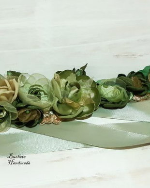 Brau/Cordon cu flori textile