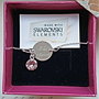Bratara argint 925 cu banut argint 925 gravat si charm Swarovski