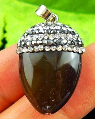 Pandant agat&rhinestone
