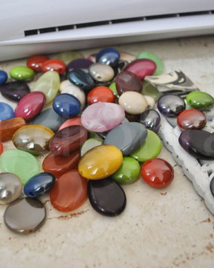 Lot margele din plastic, frumos colorate