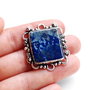Pandant/link  Lapis Lazuli in rama argintata