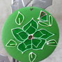 Cercei handmade din lemn cu flori pictate - lucky flower