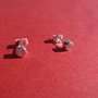 Baza cercei / Cercei mari cu zirconii din argint .925 aprox 4.5x12.5 mm