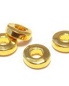 Distantier metalic, auriu, 6x2 mm