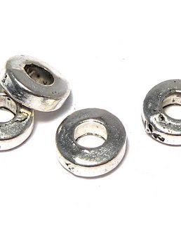 Distantier metalic, argintiu antichizat, 6x2 mm