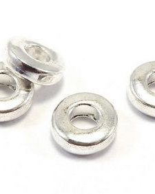 Distantier metalic, argintiu, 6x2 mm