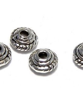 Distantier metalic, argintiu antichizat, 5x3 mm