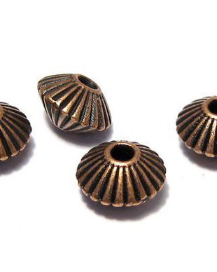 Distantier metalic, cupru, 7.8x5.5 mm